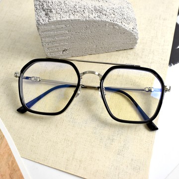 鏡框 雙槓多邊角粗黑框眼鏡 NY499