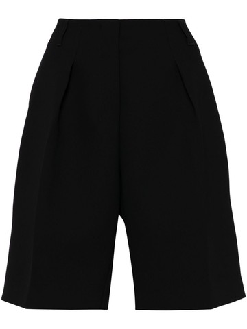 Jacquemus - Ovalo pleated shorts - women - Cotton/Elastane/Polyester - 42 - Black