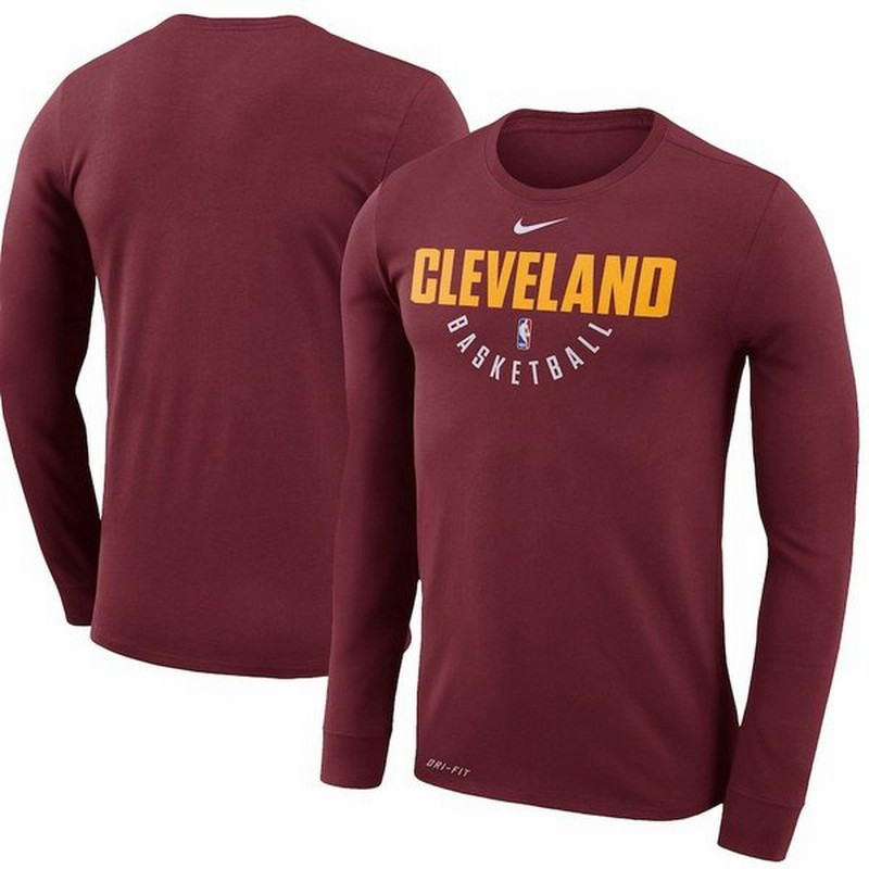 ネット売り出し ナイキ メンズ Tシャツ 長袖 ロンt Cleveland Cavaliers Nike Practice Long Sleeve Performance T Shirt Wine 超安い価格 Kingscages Com