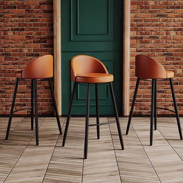 吧吧檯椅 高腳椅 鐵藝吧檯椅 背靠吧檯椅 酒吧椅 吧臺椅簡約復古高腳凳北歐吧臺凳高腳酒吧椅家用靠背鐵藝輕奢椅子