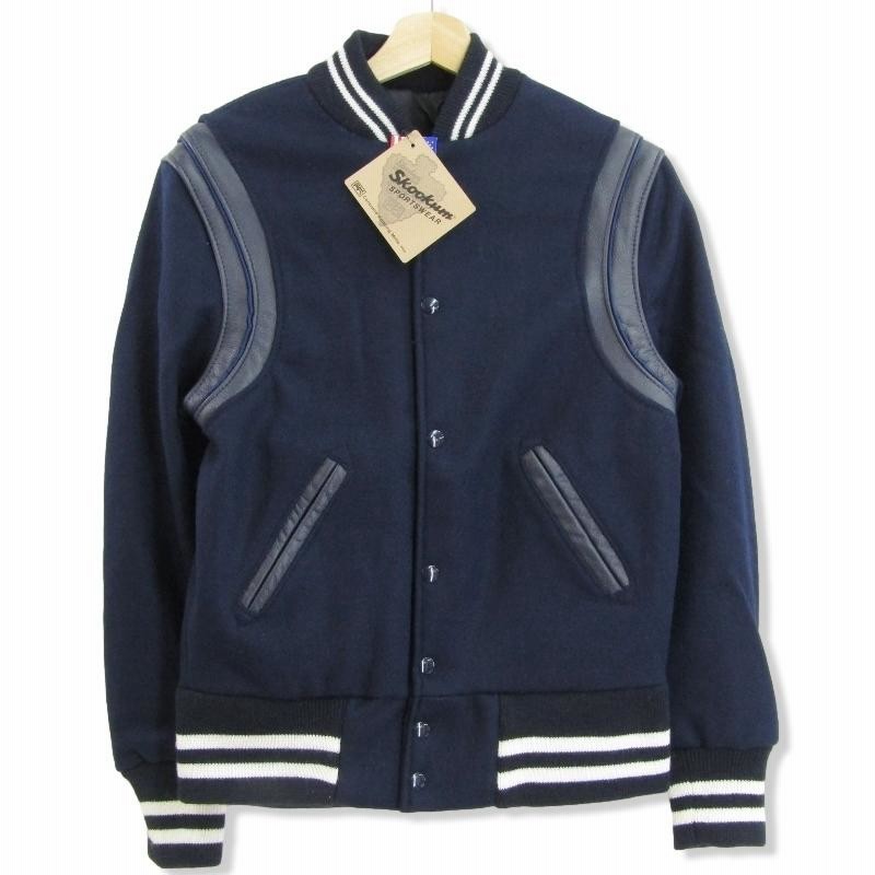 USA製 スクーカム アワードジャケット SKOOKUM スタジャン ネイビー 良品 SKOOKUM スクーカム アワードジャケット ウール スタジャン