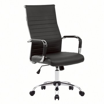 E-home Baron巴倫高背厚坐墊扶手可調式電腦椅-黑色黑色