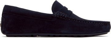 BOSS 海军蓝 Portuguese-Crafted Suede 乐福鞋