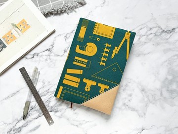 手作布書衣。可調式書衣。文具收集樂