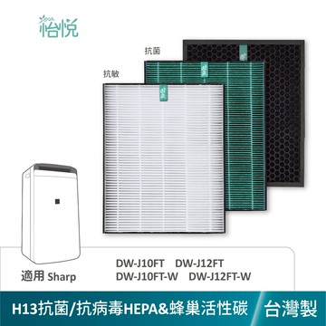 怡悅 HEPA 濾網 適用 Sharp 夏普 DW-J10FT-W DW-J12FT-W 清淨除濕機 FZ-J10HFT