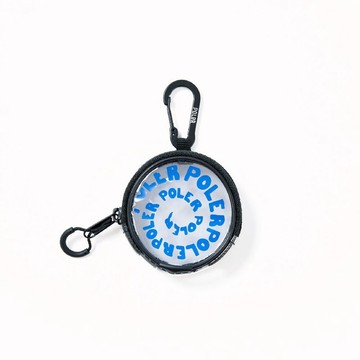 日本限定 POLER HIGH&DRY PVC ROUND POUCH 透明圓形防水小包 藍