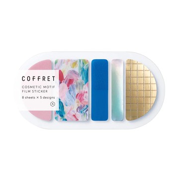 日本HITOTOKI - Coffret彩妝盤 裝飾貼紙-半圓形-粉金