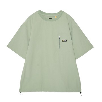 5th STREET｜山形｜中性｜寬版胸前口袋短袖T恤｜青綠色