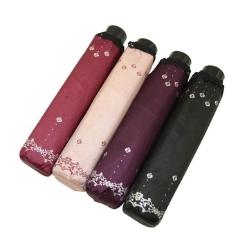 好輕 手開傘 晴雨傘 雙面印花 細邊蕾絲   點綴花紛 *紫外線警示燈* 防風 *抗UV*現貨*二色