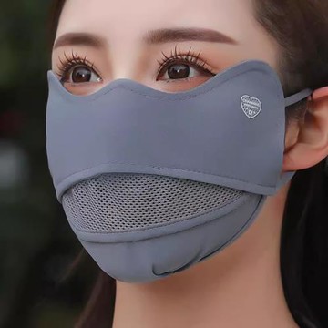 新款防曬口罩女夏防紫外線高顏值開車騎行護眼角遮陽面罩冰絲透氣