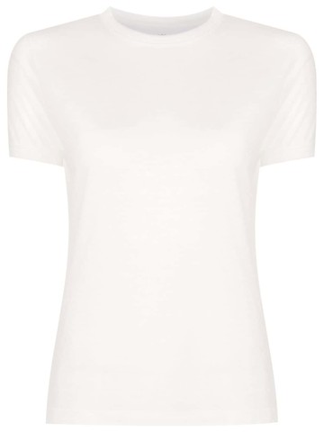 Osklen - short-sleeve round-neck T-shirt - women - Polyester/Cotton - G - Neutrals