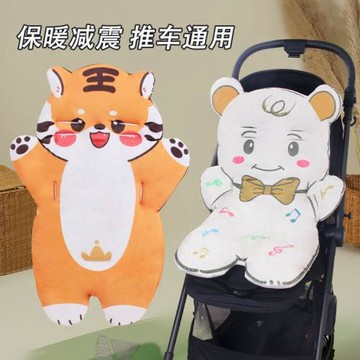 跨境批發嬰兒推車棉墊秋冬坐墊兒童寶寶餐椅棉墊加厚通用韓版多色