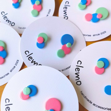 圓潤 3色粉彩【耳環】