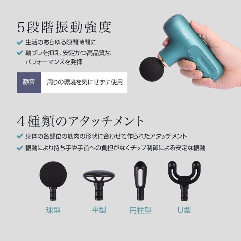 マッサージ器 マッサージガン 小型 肩こり 全身 足 女性 軽量 ミニ 筋膜リリース 電動 ハンディマッサージャー 首 肩 腰 充電式 健康グッズ Tech  Love CuteX | LINEブランドカタログ