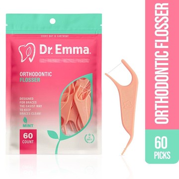 【牙齒寶寶】Dr.Emma 矯正牙線棒60支/包(粉) 另有 鴨嘴獸Platypus