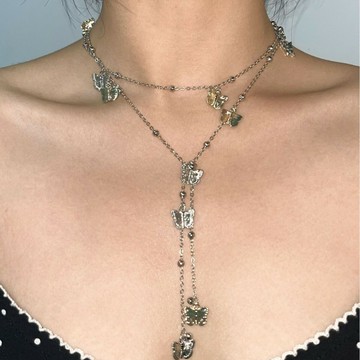 【台灣公司 可打統編】免運 重工蝴蝶鎖骨鏈夏季新款長款流蘇項鏈設計感胸鏈夸張高級設計搭配 可開發票 全館五折 工廠現貨直銷 新品特價 z9211