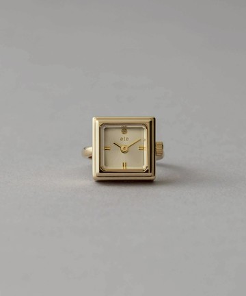 ete  方形手錶戒指 金色  | 戒指 送禮 情人節 [Rakuten Fashion]