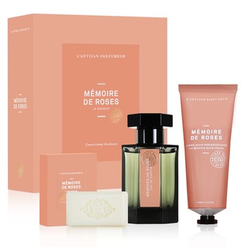 L Artisan Parfumeur 阿蒂仙之香 玫瑰追憶淡香精禮盒(淡香精50ml+護手霜65ml+香氛皂25g)-贈隨機紙袋