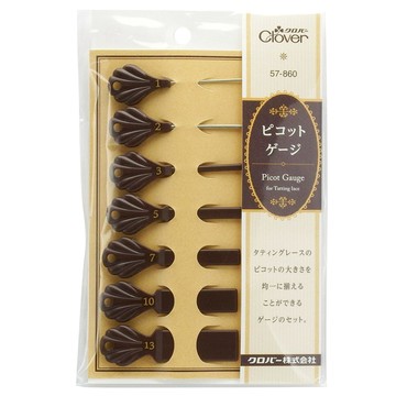 Clover 可樂牌 蕾絲梭編用耳尺 (57-860) 1mm-13mm 一套7枚 ABS樹脂  1組