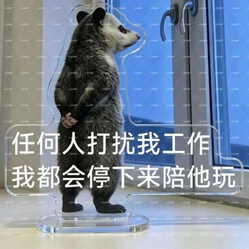 🔥臺灣出貨🔥可爱爆款负鼠表情包亚克力立牌治愈办公卧室装饰桌面摆件饰品礼物