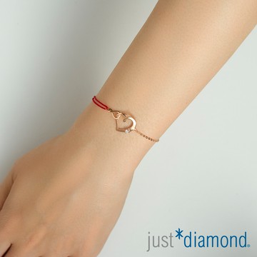 【Just Diamond】Rosy wishes-愛心 鑽石手鍊