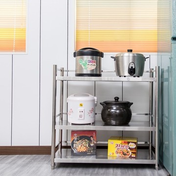 【誠宜居家】升級款加粗加厚100x45x91公分三面圍欄不鏽鋼(三層置物架)- 廚房置物架 廚房架 不銹鋼 不銹鋼置物 收納架 廚房櫃