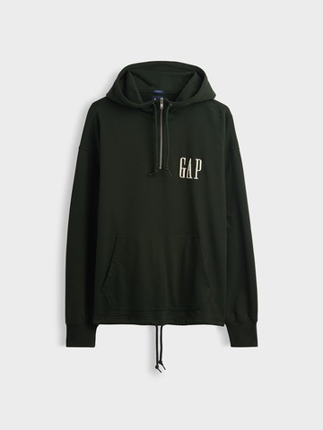 VintageSoft寬版半拉鍊Gap Logo帽T
