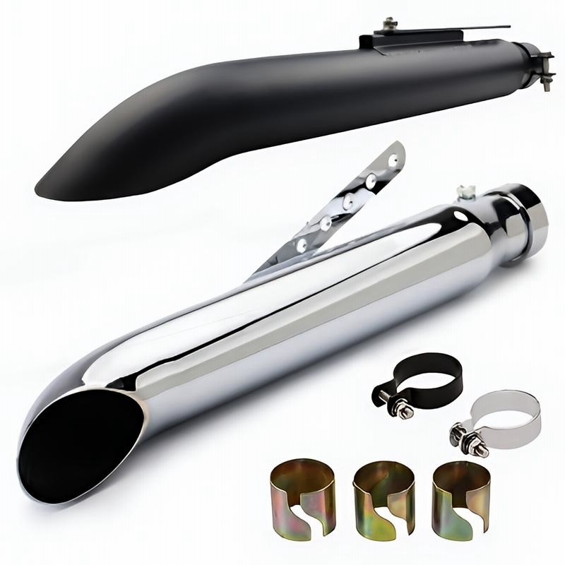 バイク マフラー メッキ W400 SR400 レブル シャドウ400 ビラーゴ バイク マフラー メッキ レブル W400 SR400 シャドウ400