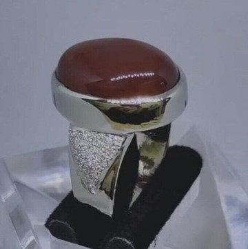 男士Aqeeq戒指 葉門Aqeeq戒指 瑪瑙戒指 Aqeeq男戒 手工戒指