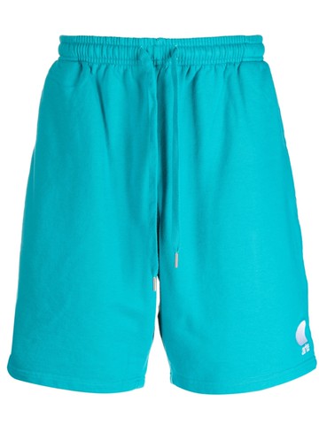 ARTE - embroidered-logo track shorts - men - Cotton - M - Blue