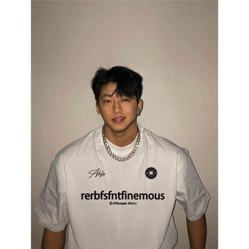 HIP潮牌美式重磅t恤男生短袖夏季新款休閑運動寬松純棉卡其色上衣