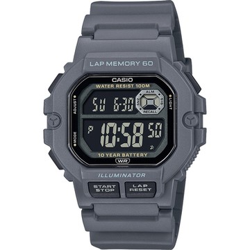 CASIO 卡西歐 運動訓練10年電力手錶 新年開運 送禮推薦-鐵灰 WS-1400H-8B