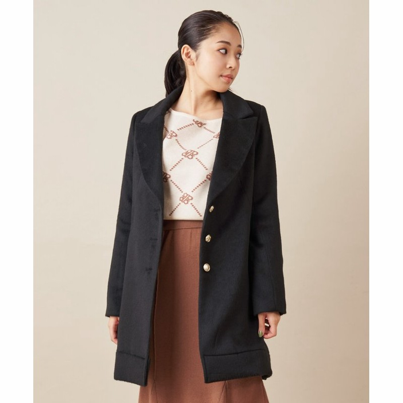 Royal Party ロイヤルパーティー モダンチェスターコート レディース ブラック 通販 Lineポイント最大1 0 Get Lineショッピング