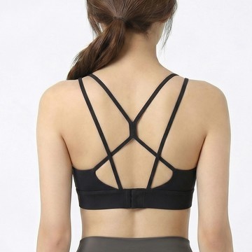 中強度雙細線幾何美背瑜珈運動內衣【固定罩杯】
