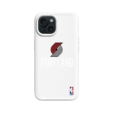 iPhone 15 SolidX 白 - NBA - Logo-波特蘭拓荒者 Portland Trail Blazers - Light