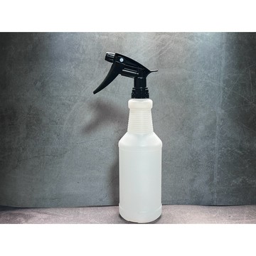 黑750ml HDPE耐酸鹼噴瓶/28/400可調式噴頭｜家用/汽車美容/清潔補充專用 半透明噴霧瓶