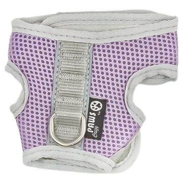 CrazyPAWS 瘋狂爪子 多層次透氣網布護胸 寵物外出胸背帶  XXS neck 16~21cm chest 28~33cm  丁香紫  1個