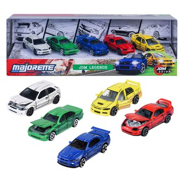 美捷輪小汽車-漫畫風JDM五入組 1:64 合金車 小汽車 正版