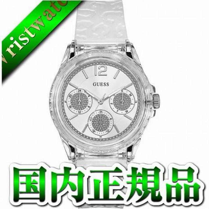 GUESS クォーツ腕時計 ホワイト文字盤