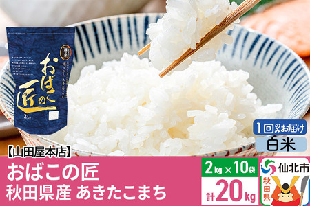 令和5年産 仙北市産 おばこの匠 20kg（2kg×10袋）秋田こまち