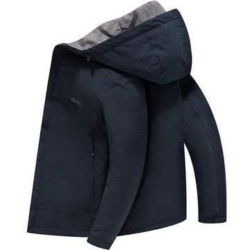 【米蘭精品】連帽外套休閒夾克-春秋純色寬鬆防風男外套4款74gr59