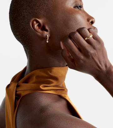 Anita Ko Melrose 18kt gold huggie earrings with diamonds