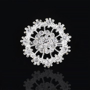 【RJ New York】冬季冰天夢幻雪花胸針 別針(銀色)