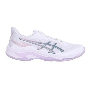 ASICS NETBURNER BALLISTIC FF 4 女排球鞋 1053A070-106 白灰淺紫