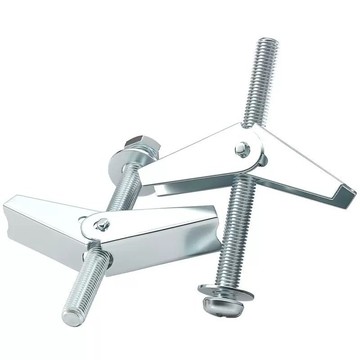 [24時熱賣]膨脹螺絲 五金配件 螺絲鍍鋅蘭花夾膨脹螺絲鐵飛機螺栓石膏闆吊頂專用傘型高強膨脹螺絲 25MR