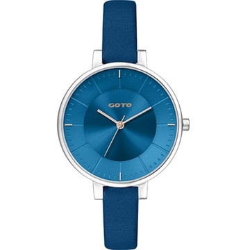 GOTO 緣起不滅簡約時尚手錶-藍/36mm