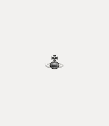 Vivienne Westwood Man. Gaby Single Stud Platinum-grey-pearl-grey-enamel Platinum-grey-pearl-grey-enamel Men