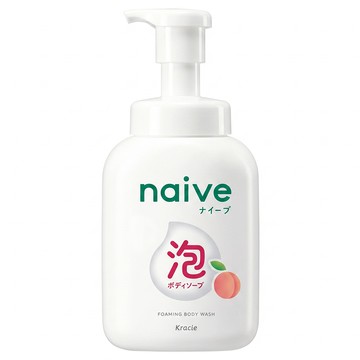 Kracie 葵緹亞 naive 娜艾菩 沐浴泡泡系列 沐浴乳 保濕桃葉  500ml  1瓶