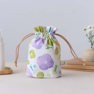 束口小物袋/玻璃海棠17號/丁香紫/經典新色IV