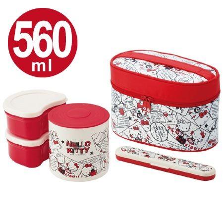 保温弁当箱 ランチジャー ハローキティ コミック 560ml フォーク